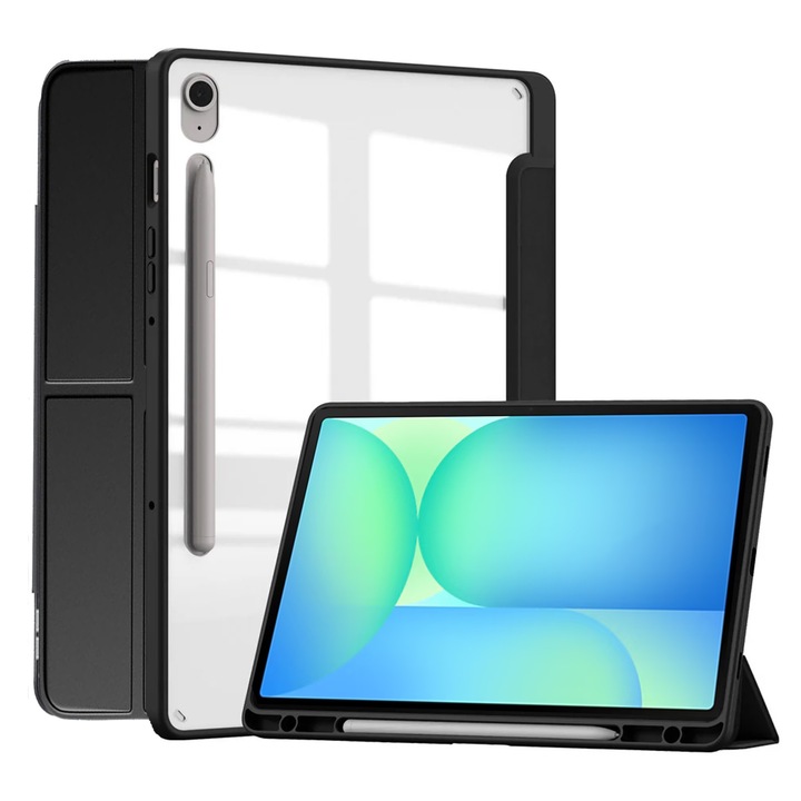 Магнитен калъф за Samsung Galaxy Tab S10 FE / S9 FE 10.9", Smart Cover, поддръжка на стилус