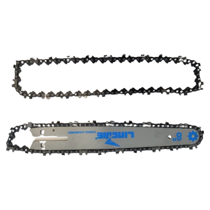 Vezetőlemez készlet 2 lánccal láncfűrészhez, 8", vágási hossz 20 cm, 1/4", 22 fog, Professzionális