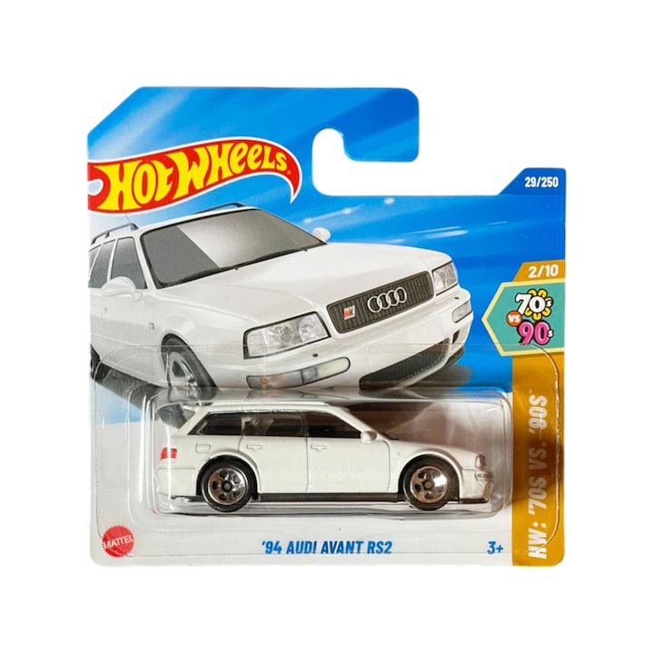 Hot Wheels Audi Avant RS2 '94, бял, 1:64 - модел 2025г