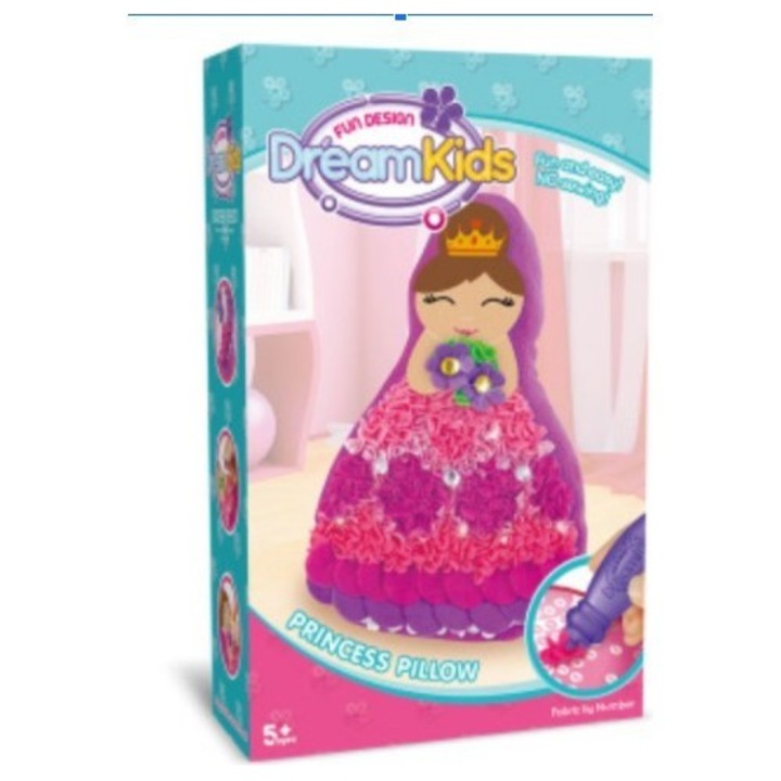 Set creativ perna pentru copii, Dream Kids, Printesa, Mov