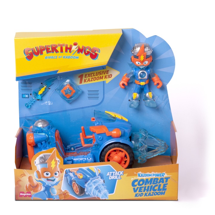 Superthings Figurine - Kazoom Power Battle, Kazoom Battle Vehicle, 3+ év