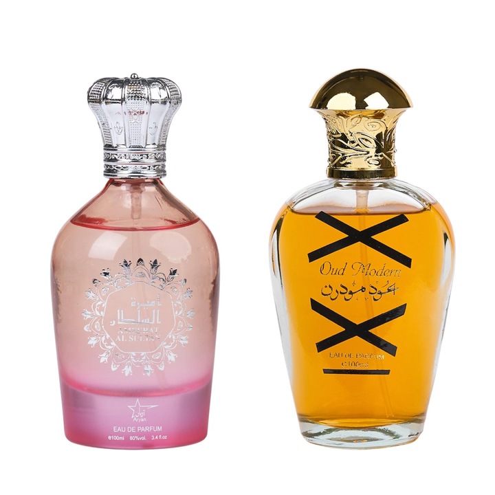 Szett, Eau de Parfum, Ameerat Al Sultan / Oud Modern, Férfi és Női, 2x100 ml