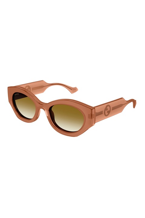 Gucci, Ochelari de soare ovali cu lentile in degrade, 52-21-145, Caramel