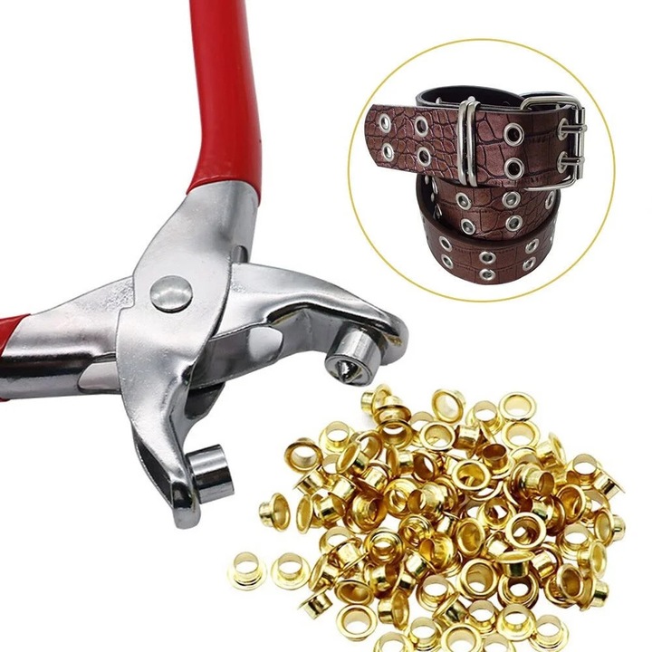 YANYXR piros 6x4.5mm 30 patentos készlet és fogó ruhákhoz és DIY lábbelikhez