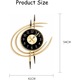 Стенен часовник LANMOU, 54 см, безшумен, изработен от метал, цвят златисто и черно