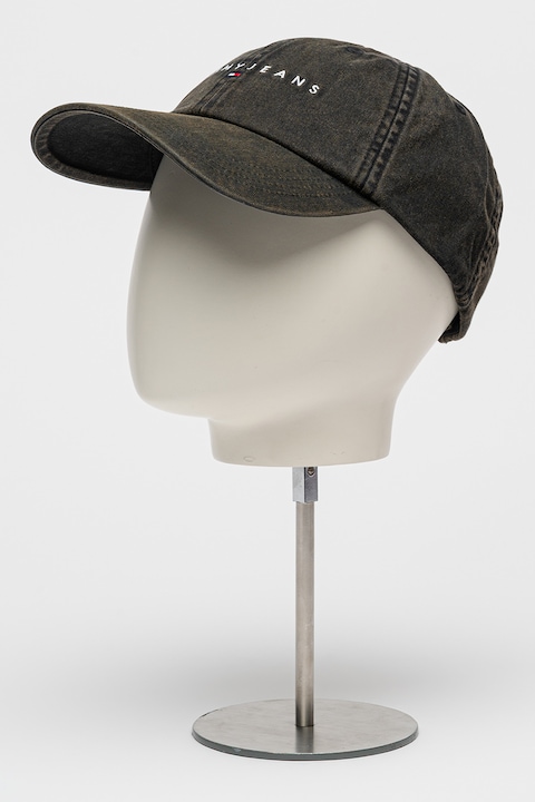 Tommy Jeans, Sapca de bumabc organic cu logo, Negru stins