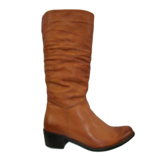 Cizme din piele de lungime medie,D&J Exclusive, Maro
