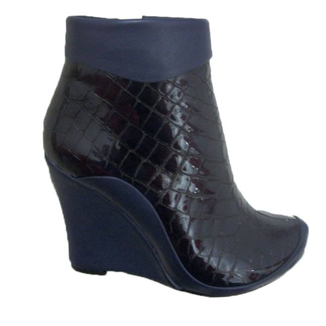 Botine cu platforma,D&J Exclusive, Bleumarin