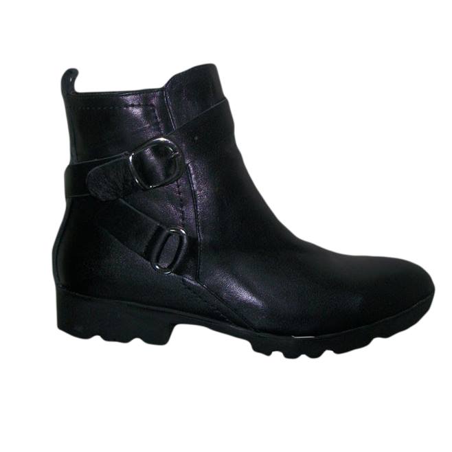 Botine cu barete si insertii de catarame,D&J Exclusive, Negru
