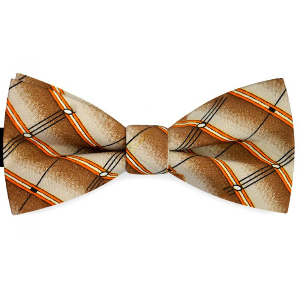 Papion barbati crem, clasic, model dungi punctate