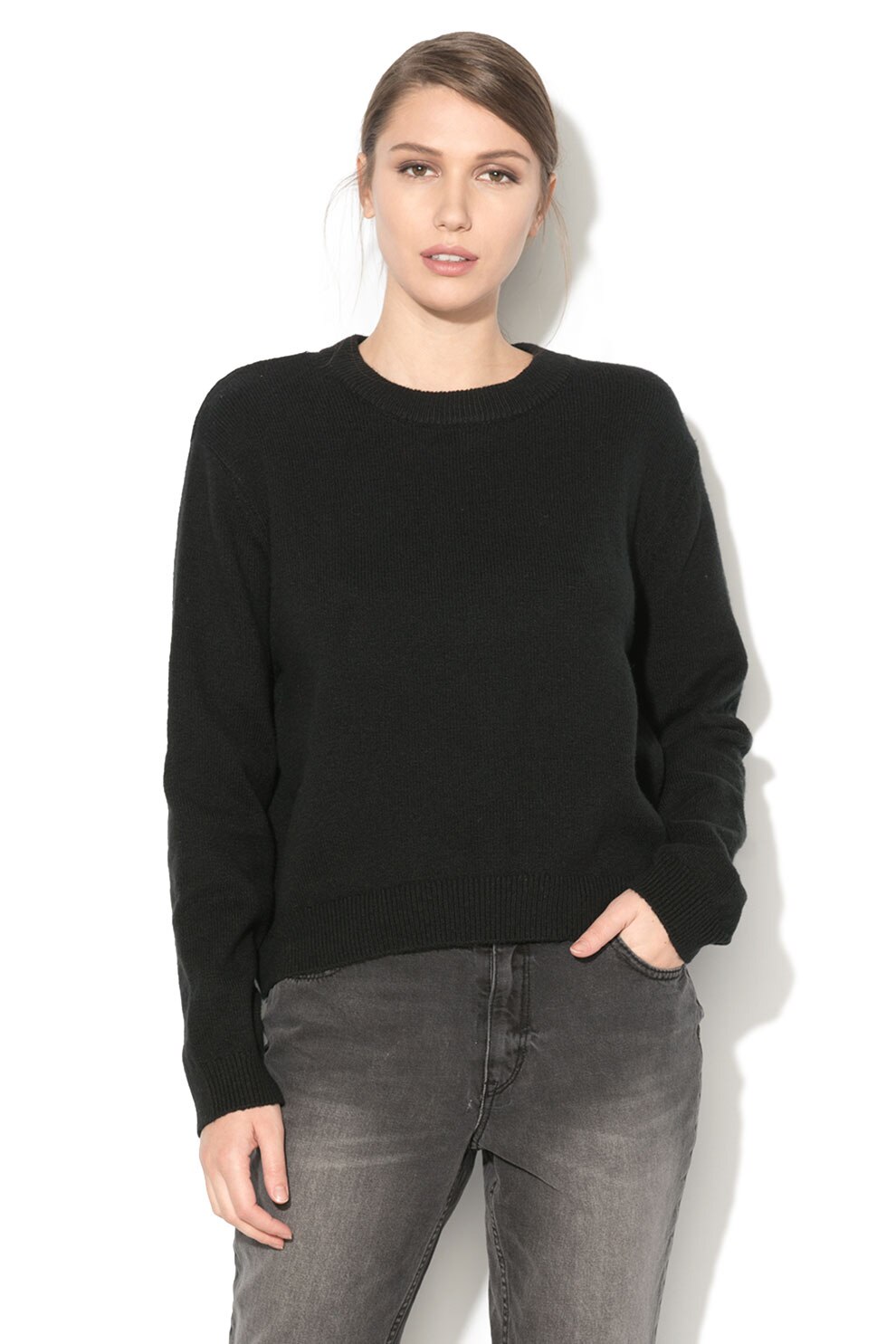 Cheap Monday, Pulover cu decupaj pe partea din spate, Negru, L