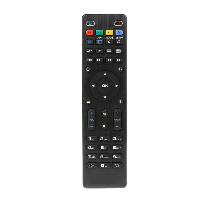 Telecomanda pentru TV, neagra, 17x4.5cm, set 1 buc.