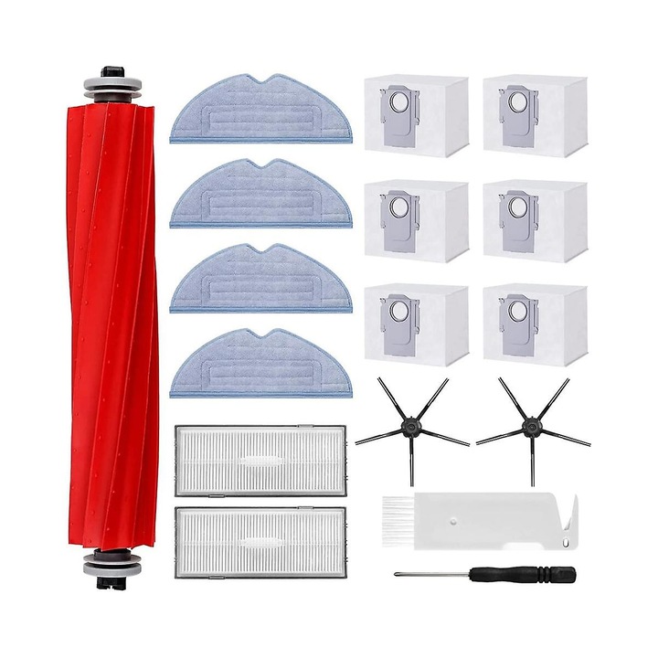 Set accesorii pentru aspirator robot S7 MaxV Ultra/S7 Pro Ultra, 6 saci de praf, perie principala, 2 filtre