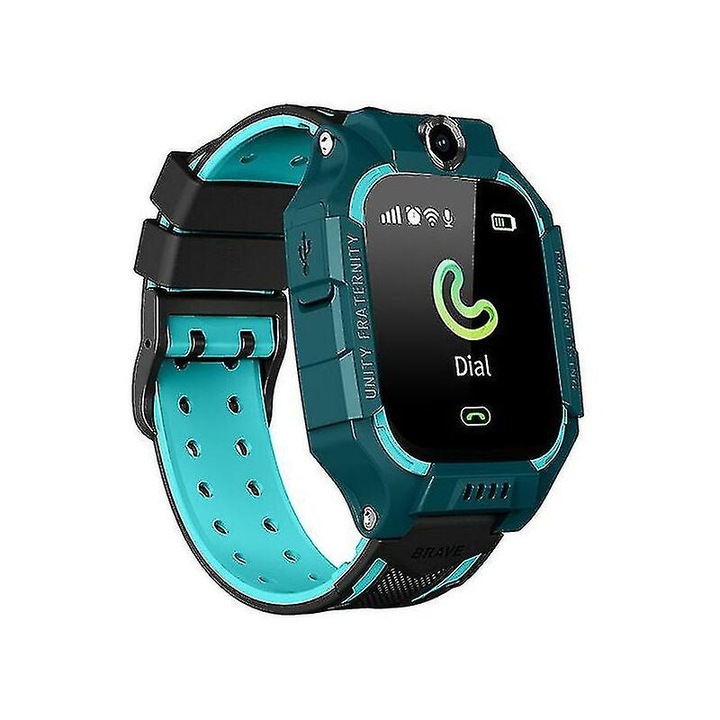 Ceas inteligent pentru copii cu SIM, dual camera, verde, 238x44x15mm