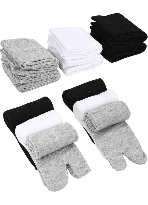 Чорапи унисекс Tabi, 6 чифта, многоцветни, памук и спандекс, Един размер INTL