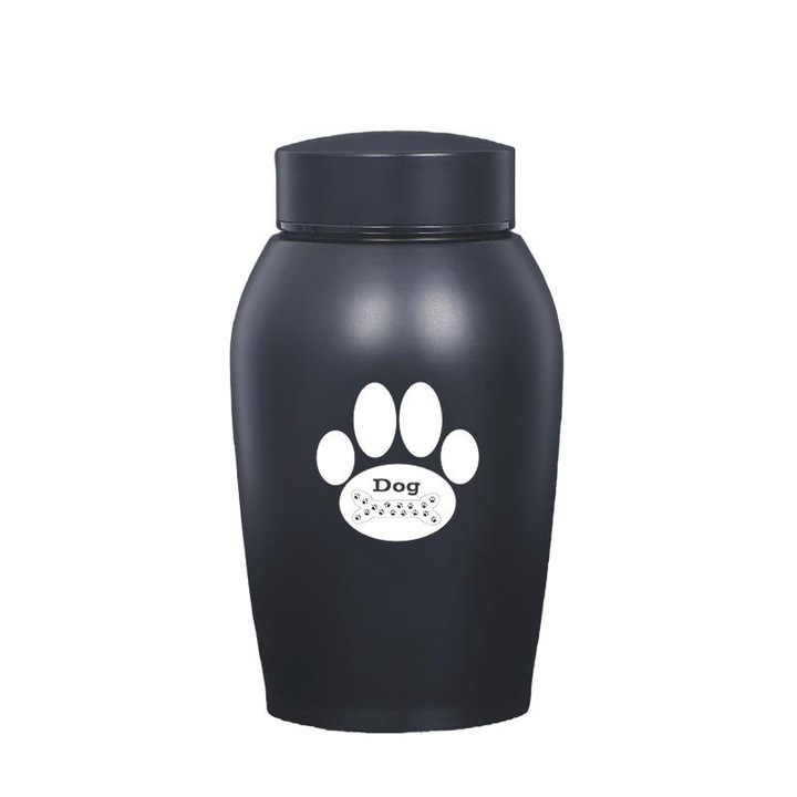 Кутия за съхранение на животинска пепел, Неръждаема стомана, 21.5x14.5см, Капак с винт, 11кг