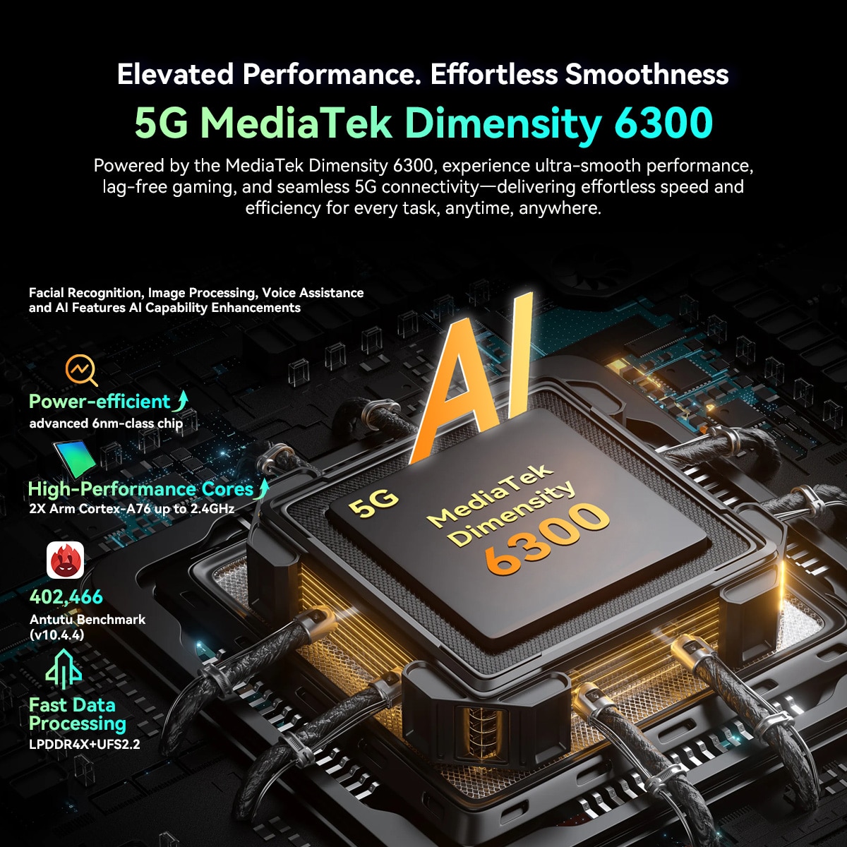 Telefon mobil Blackview BL7000, 5G, 6.78" FHD+, 24GB RAM(8GB + 16GB extensibili), 256GB ROM, Android 15, 7500mAh, 8 cores, Dual SIM, Arm Mali-G57 MC2, NFC/Amprenta/caracteristici faciale, Portocaliu