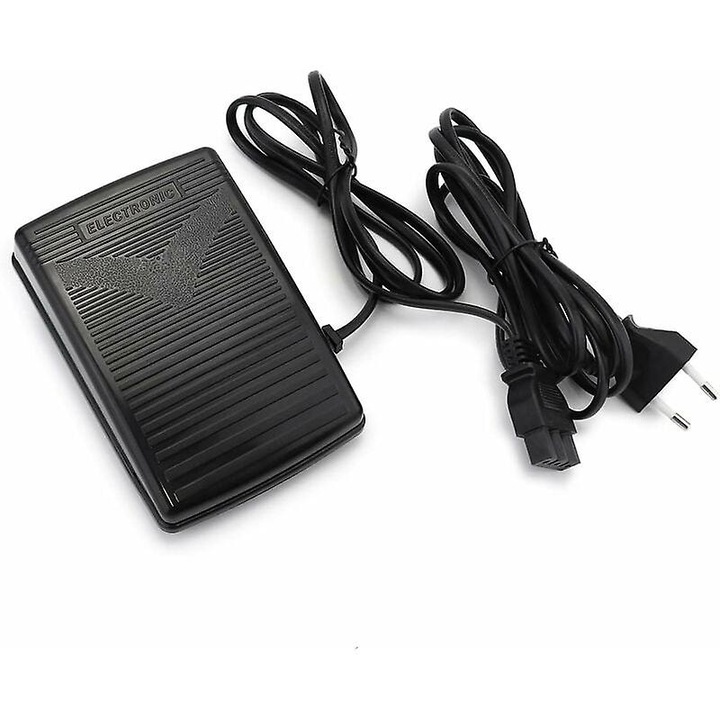 Pedala electrica pentru masina de cusut, 200-240V, design antiderapant, negru