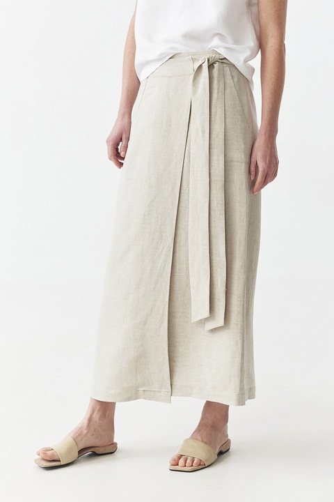 TATUUM, Fusta din amestec de in, Bej deschis