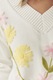 TATUUM, Pulover cu model floral, Alb, Galben, L