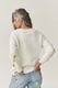 TATUUM, Pulover cu model floral, Alb, Galben, L