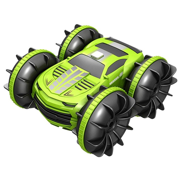 Jucarie, Masina cu telecomanda tip amfibie, rezistent la apa, Rotire 360 grade, tractiune integrala 4WD RC Monster Truck, ABS, detectie gesturi