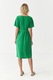 TATUUM, Rochie midi cu croiala dreapta si decolteu in V, Verde
