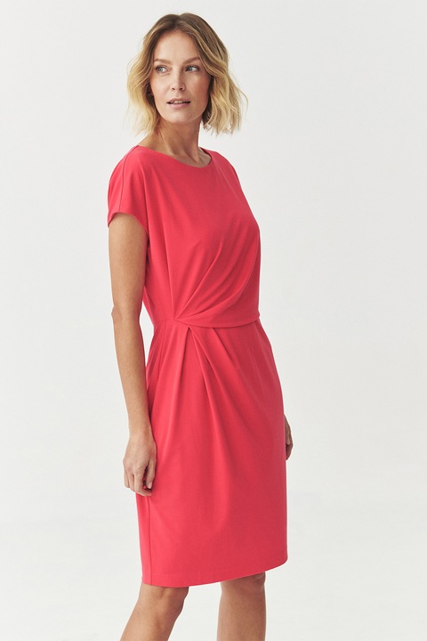 TATUUM, Rochie evazata cu decolteu rotund, Rosu