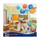 Set 8 lampioane din hartie, model planete, 12 inch, multicolor