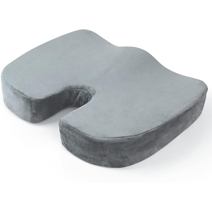 Ortopéd memóriahabos párna, 44x34x8cm, ergonomikus kialakítás, székhez