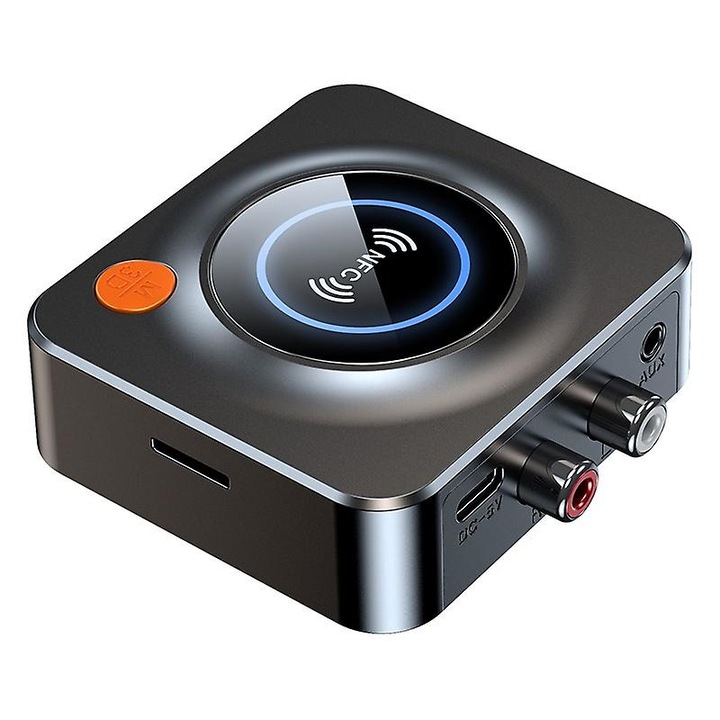 Receptor audio Bluetooth 5.1, cu functie NFC, suport TF card, negru