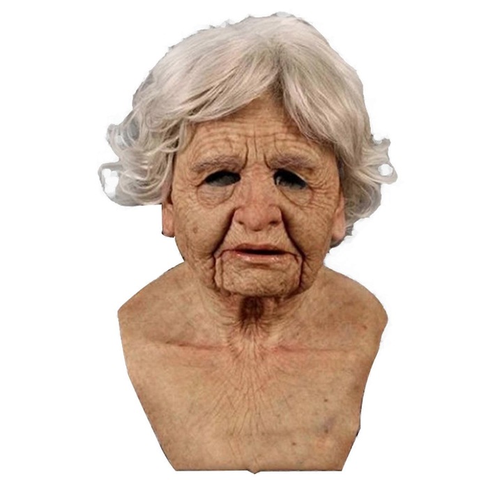 Реалистична страшна латексова маска за възрастни хора, от каучук, за косплей, ужас, шапки