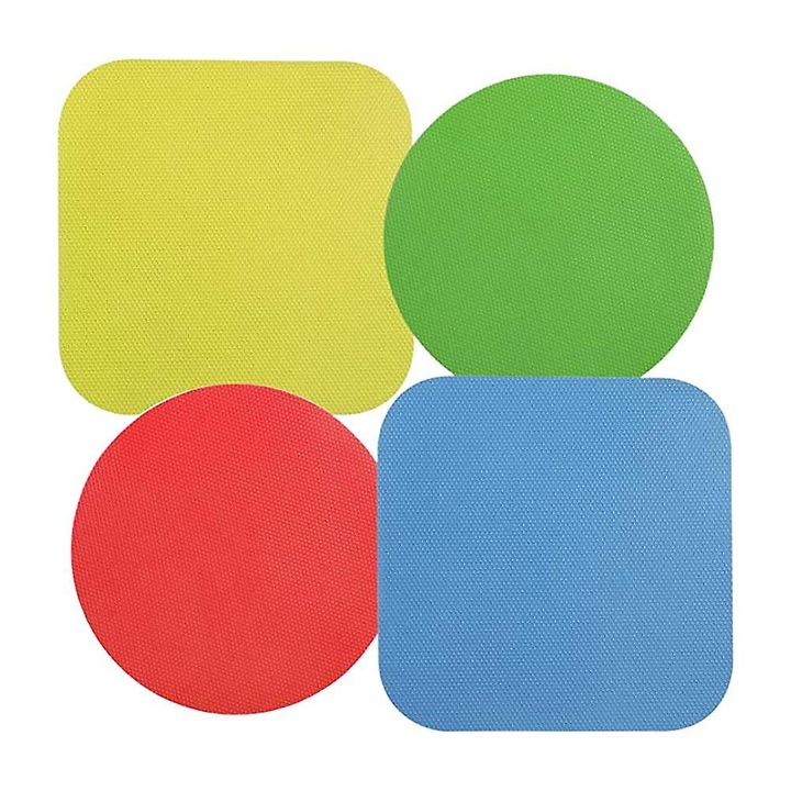 4 darabos többszínű gumis konzervnyitó készlet, 12,8x12,8 cm és 12,5 cm