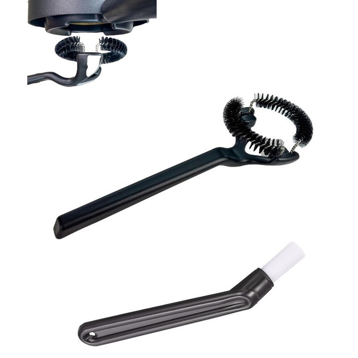 Комплект от 2 почистващи четки за кафе машини еспресо 58 мм, подвижна глава на 360 градуса, найлонови влакна