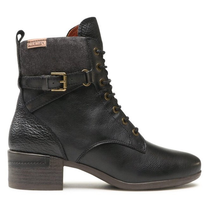 Ghete dama Pikolinos, 302998166, Piele naturala, Negru, Negru