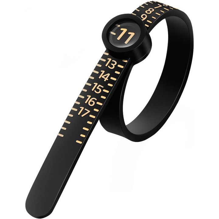 Instrument de masurare a marimii inelelor, 1-17, cu lupa, reutilizabil