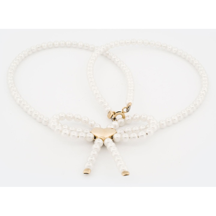 Colier inimioara aur 14k, fontita perle Mallorca CBL133