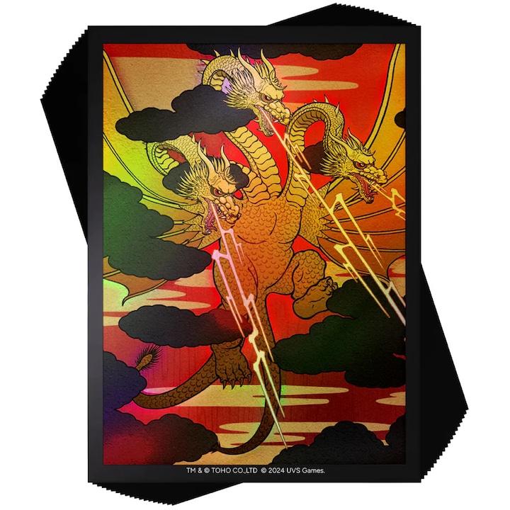 100 sleeves UVS Games készlet, Godzilla, 9 × 3 × 10 cm, King Ghidorah