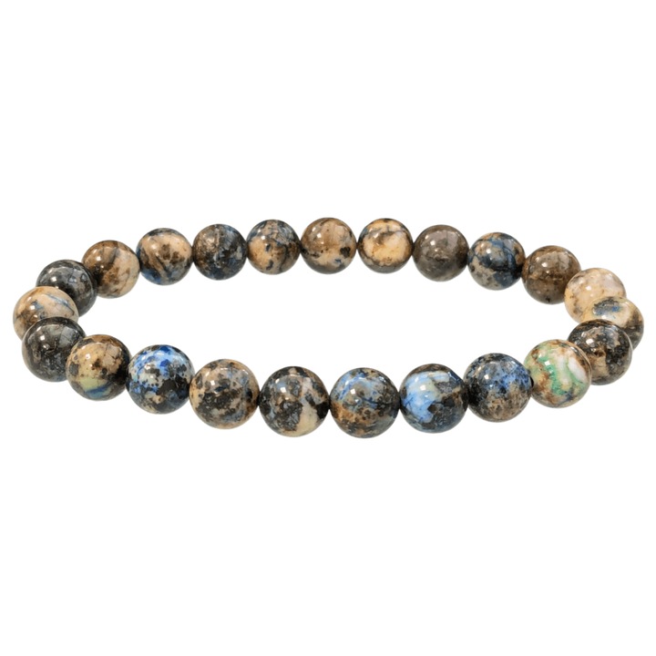 Bratara din Crisocola 8mm, pentru comunicare si intelepciune interioara