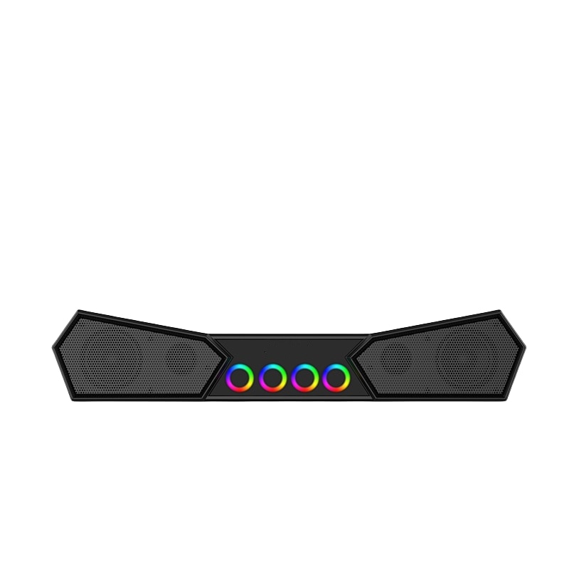 Difuzor bar, Bluetooth, efect de iluminare RGB, calitate sunet HIFI, card TF, AUX, USB, compatibilitate larga, plug and play, negru