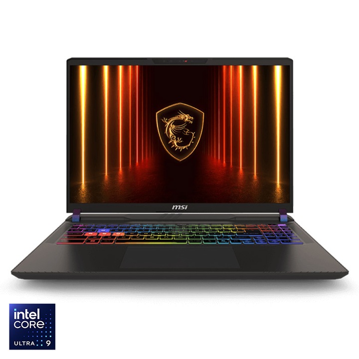 Gaming Laptop MSI Vector 16 HX AI A2XWHG Intel® Core™ Ultra 9 275HX processzorral akár 5,4 GHz-ig, 16 hüvelykes, QHD+, IPS, 240 Hz, 32 GB DDR5 RAM, 1 TB SSD, NVIDIA® GeForce RTX™ 5070 Grafikus 1DR1 Home 7, Windows 52GB