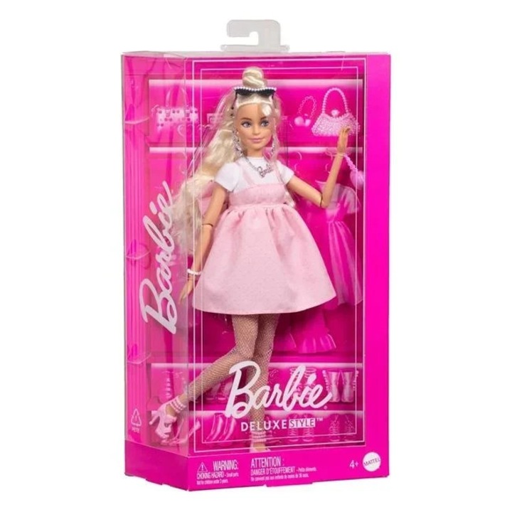 Papusa Barbie Deluxe Style, varsta 4+ ani, 20x8x33cm, roz