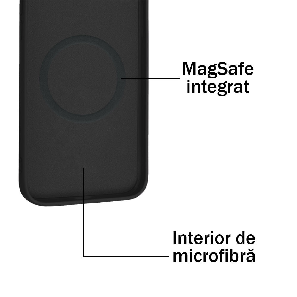 Husa pentru Samsung Galaxy A54 5G, Magnetic Color Shield, Silicon, Interior de microfibra, Suprafata aderenta, Atasare magnetica, Compatibila incarcare wireless, Regular Fit, Antisoc, Negru