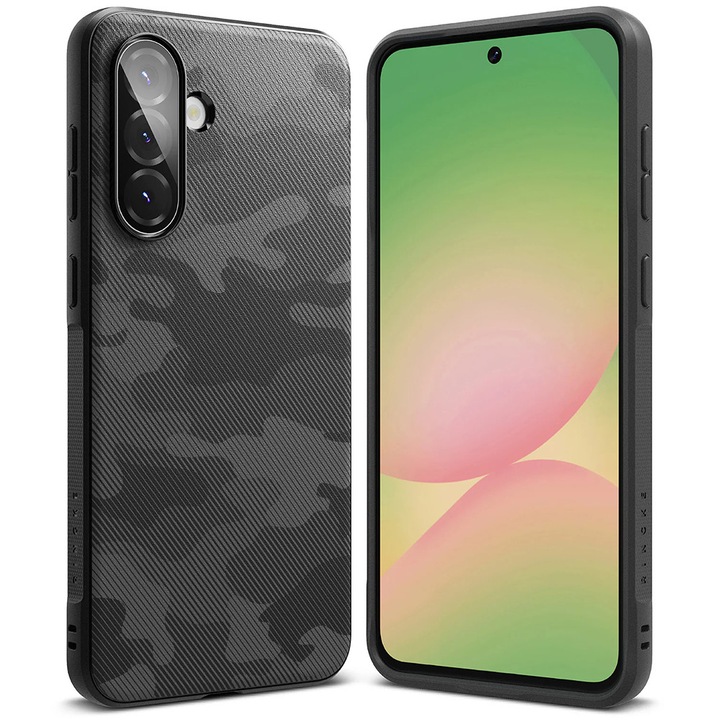Carcasa protectie Ringke, Camo Black, compatibila cu Samsung Galaxy A36 5G/A56 5G, TPU