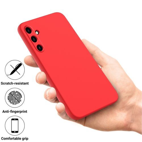 Husa pentru Samsung Galaxy A56 5G, silicon, interior de catifea, Rosu