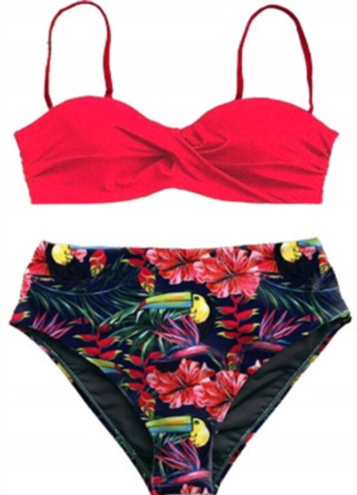 Costum de baie dama, Sapphire, bikini din doua piese, talie inalta