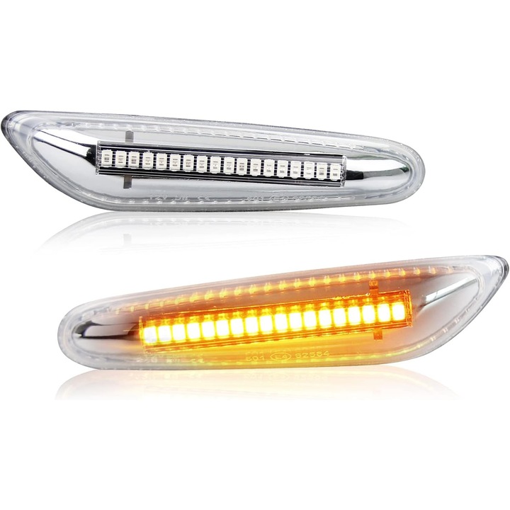 Комплект от 2 динамични мигача за BMW E90 E91 E92 E93 E46 E60 E61 E83 E84 E82 E88, LED с последователен режим, OUYLAF