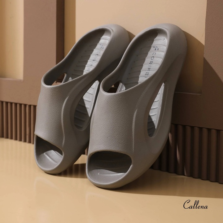 Papuci de casa, plaja, unisex, ergonomici, talpa antiderapanta groasa si lata, Gri, 43-44