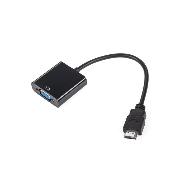 HDMI-VGA adapter, 20 cm, 1080p támogatás, Plug&Play
