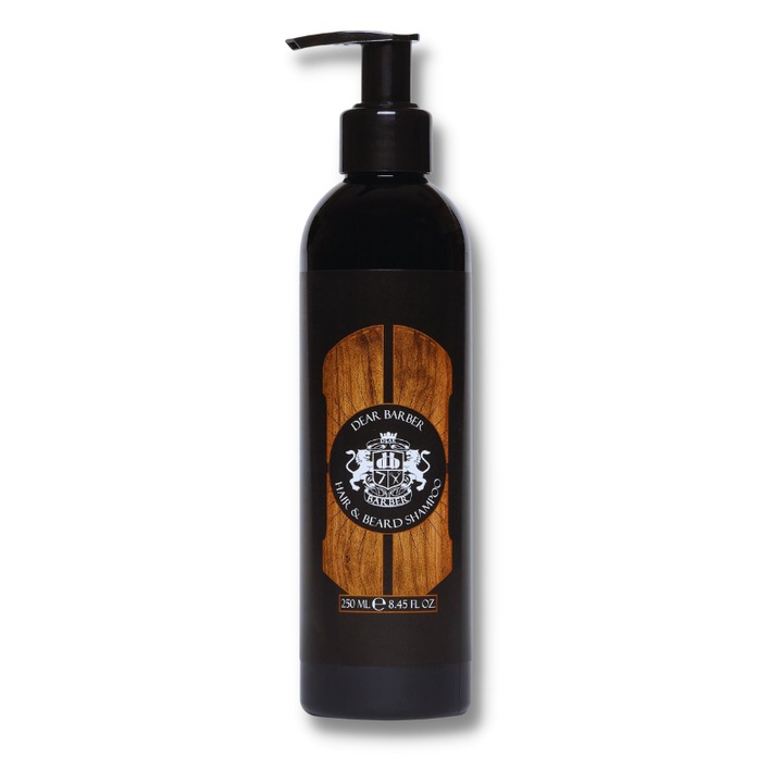 Sampon Dear Barber pentru par si barba 250ml, formula delicata, ideal pentru toate tipurile de par si barba